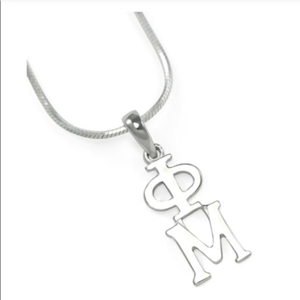 Silver Lavalier pendant - Phi Mu